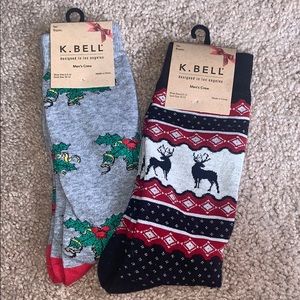 K. bell Men’s Crew Christmas socks